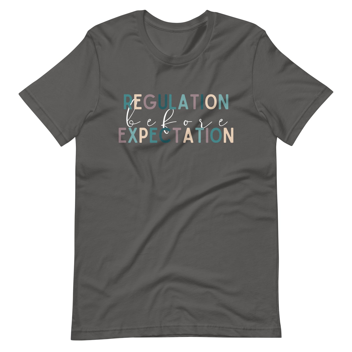 REGULATION BEFORE EXPECTATION Adult Unisex t-shirt
